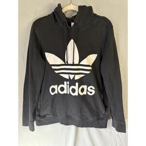 Men's adidas Originals Big Trefoil Hoodie Size Large Black R1